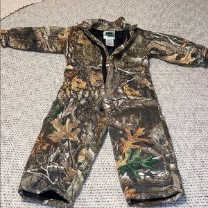 Toddler camo coveralls